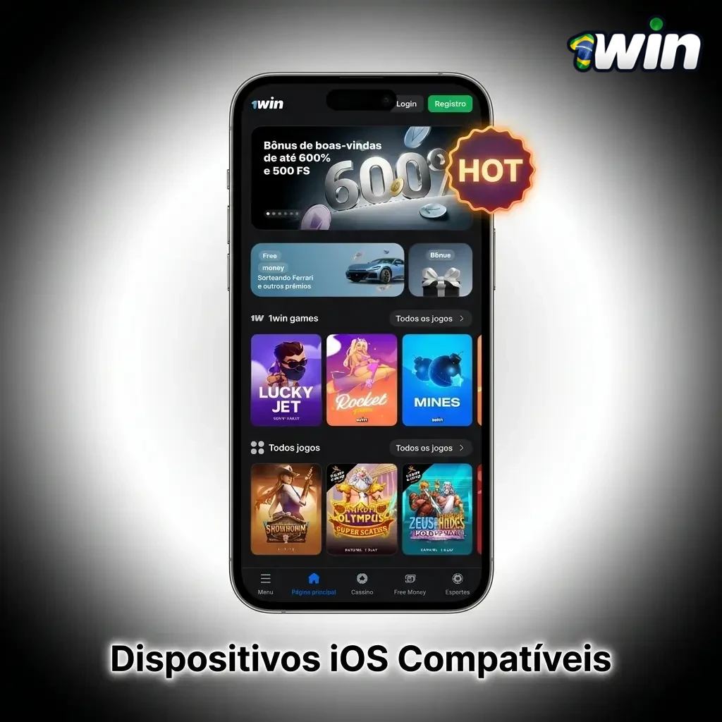 Lista de dispositivos iOS compatíveis com o aplicativo, incluindo iPhone X até iPhone 15 e suas variantes Pro e Max.