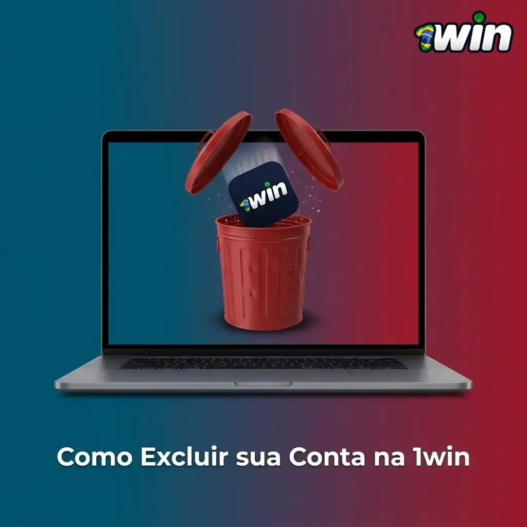 Pessoa solicitando exclusão de conta na 1win pelo suporte oficial com etapas do processo visíveis